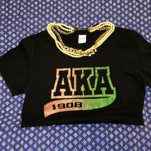 Black “AKA 1908” T-shirt 💗💚